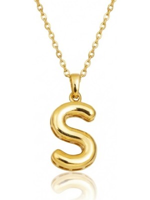 Hakan Mücevherat S Harfi Balon Model 14 Ayar Altın Kolye