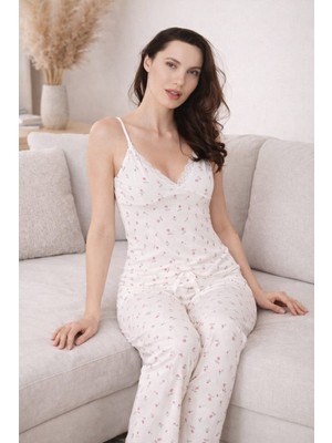 Pemilo Kadın 2026-10 Likralı Askılı Pijama Takımı