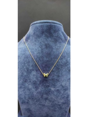 KirLinova Kelebek Figürlü Minimal Gold Görünümlü Kolye -Altın