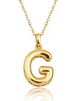 Hakan Mücevherat G Harfi Balon Model 14 Ayar Altın Kolye