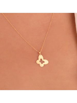 Hakan Mücevherat Kelebek 14 Ayar Altın Minimal Kolye
