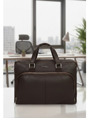 Pierre Cardin 01PC001116 Unisex Evrak & Laptop Uyumlu Omuz Askılı Kahverengi Çanta