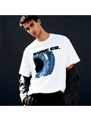 Dune Vision Oversize 3 Iplik Pamuk Baskılı T-Shirt