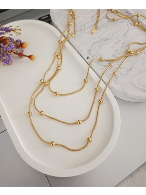 Normadia 3'lü Dorika Zincir Kolye Seti, Şık ve Zarif Takı Seçeneği