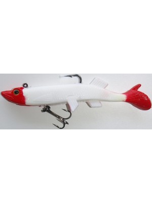 Özbience Kırmızı Beyaz Turna Silikon Yem, 12 Cm, 22 G, Dayanıklı ve Hafif