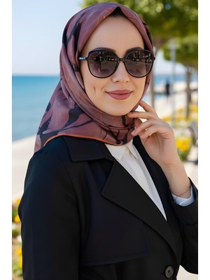 İmaj Butik Gül Kurusu Soft Dijital Pamuklu Eşarp