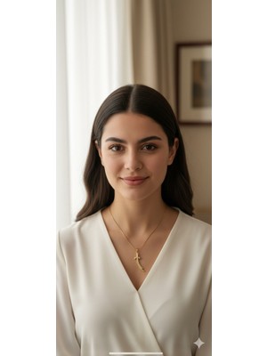 Normadia Zirkon Taşlı Zülfikar Kılıcı Gold Çelik Kolye, Şıklık ve Zarafet Için