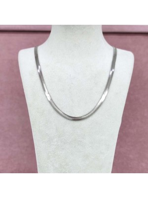 Normadia 45 cm Yassı Çelik Zincir, Güçlü ve Dayanıklı Takı ve Dekorasyon Aksesuarı