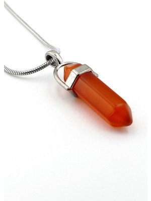 Normadia El Işçiliği Italyan Çelik Zincirli Yemen Akik Erkek Kolye Q0731