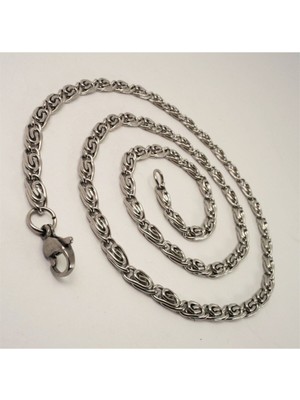 Normadia Şık Erkek Paslanmaz Çelik Sarmal Kolye, Günlük ve Özel Günler Için Alternatif