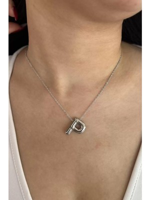 Normadia Gümüş Renk P Harf Balon Kolye, Şık ve Zarif Takı Aksesuarı