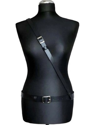 Çamaşır Kenti Omuzdan Tekli Bağlamalı Bel Kemer Harness - CMSR917