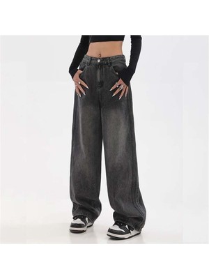 Harmony Factory Vintage Yıkamalı Siyah Baggy Jean Pantolon