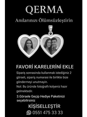 Normadia Açılabilir Kalp Kolye, Fotoğraflı, Şık ve Zarif Tasarım