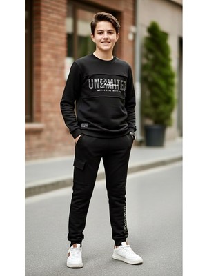 Sinem Çeyiz Clup Polo 4035 Unlimited Editions Paçası Bantlı Eşofman Takım