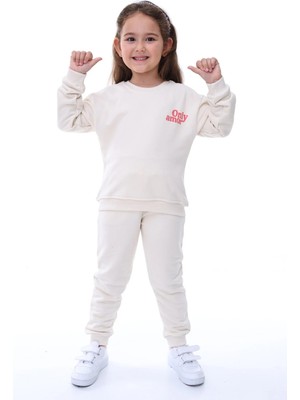 Kyex Kids Kız Çocuk Pamuklu Alt Üst Eşofman Takımı
