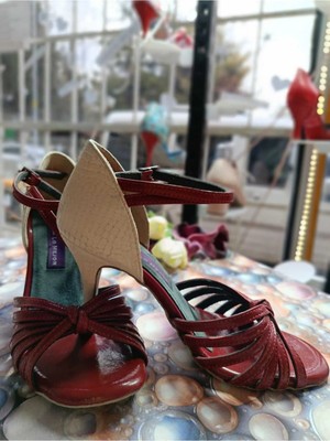 Bitangosu “love Ready ' Tango, Dans ve Salon Ayakkabısı 8,5 cm 13 Pont Kapalı Topuk