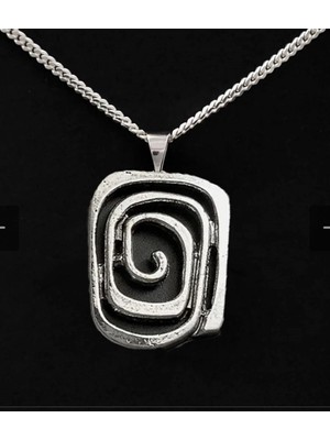 Harmony Factory Vintage Swirl Sonsuzluk Silver Kolye