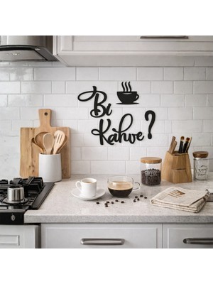 Multi Trendy Bi Kahve? Ahşap Mutfak Süsü Dekoratif Duvar Yazısı Duvar Tablosu Kahve Severlere Özel Dekor
