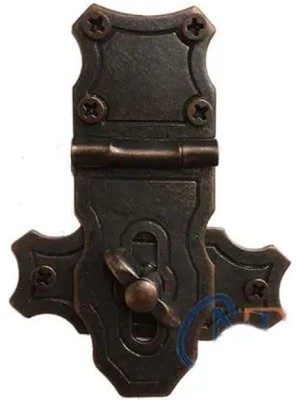 Marsilyan Dekoratif Anahtarlı Sandık Askısı - 40X55MM, Oksit, 1 Adet