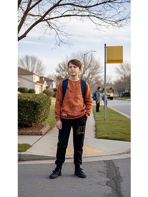 Sinem Çeyiz Clup Polo 3270 Let's Strong Paçası Bantlı Eşofman Takım