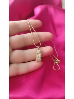 Normadia Parlak 316L Paslanmaz Çelik Külçe Altın Renkli Kadın Takı