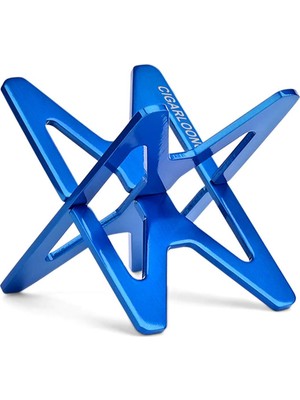 Bek Tobacco Metal Katlanır Puro Sehpası Standı Kılıflı Mavi