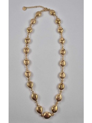 Normadia Şık Kadın Gold Su Damlası Kolye, Zarif ve Parlak Takı Tasarımı