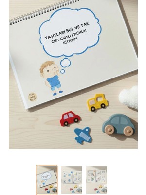 Taşıtları Bul ve Tak Cırt Cırtlı Etkinlik Kitabı