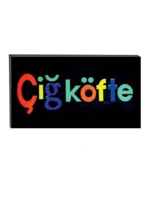 Alem Işıklı Tak Çalıştır Hazır Tabela Çiğ Köfte