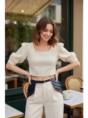 Çamaşır Kenti Siyah Kadın Kemer Katmanlı Yan Panelli Bel Aksesuarı - CMSR1254