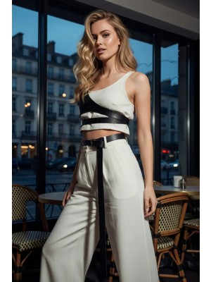 Çamaşır Kenti Siyah Kadın Kemer Uzun Dolamalı Tokalı Bel Aksesuarı - CMSR1120