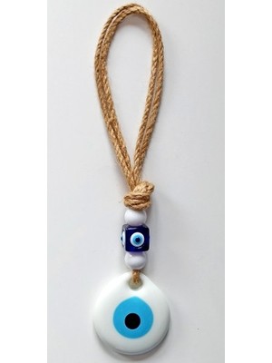 Luord-Store Beyaz Nazar Boncuklu El Yapımı Duvar Süsü