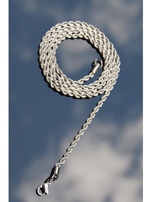 Normadia Şık Çelik Burgu Zincir Kolye 4mm, Unisex, 65CM, 2 Yıl Garantili