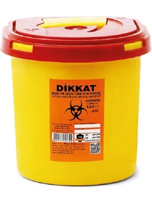 Delixa Çelikpençe 10 Adet Enfekte Atık 1.3 Lt. + Tıbbi Atık Torbası 2 Adet