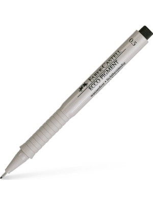 Delixa Faber-Castell Teknik Çizim Kalemi, 0.5 mm Uç, Su ve Işık Geçirmez Mürekkep, Cetvel ve Şablon Uyumlu,