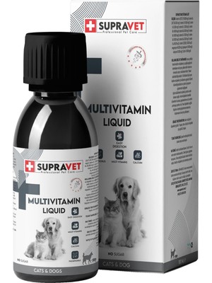 Delixa Supravet Kedi Köpek Sağlığı Için Multi Vitamin Sıvı Damla 100 ml