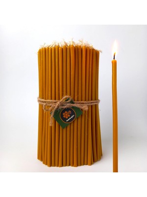 Delixa (50 Adet) Balmumu Mum Dilek Mumu Doğal Petek Ince Uzun Parti Nişan Düğün Ritüel Doğum Günü Mum