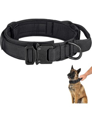 Delixa Aputue Köpek Tasması, Ayarlanabilir Naylon Köpek Tasması, Metal Tokalı ve Kontrol Sapı Eğitim Tasmas