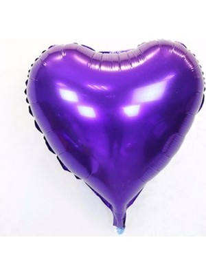 Luord-Store Kalp Balon Folyo Mor 45 cm 18 Inç
