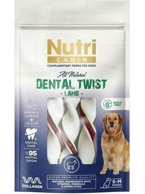 Hepta Collection Nutri Canin Dental Twist Kuzulu Köpek Ödülü S-M 80 gr