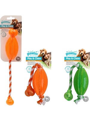 Delixa Pawise Kemirme Oyuncağı Ipli Rugby Topu 40 cm