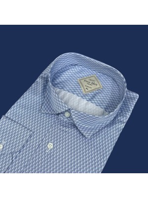 Eren Style Slim Fit Pamuklu Uzun Kollu Cepsiz Gömlek (Slim Fit Kalıp)