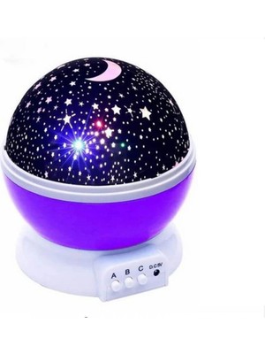 Delixa Senon Star Master Dönen Renkli Ay ve Yıldız Yansıtmalı Projeksiyon Lamba Gece Lambası Parti Lambası