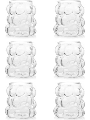 Delixa Orret Home 75 ml 6'lı Üzüm Bardak Seti, Bubble Bardak, Bulut Bardak, Kahve Yanı Sunum Bardağı, Zarif