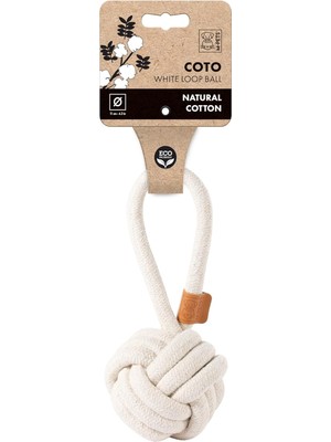 Delixa M-Pets Coto Whıte Loop Ball 11CM Çekmeli Örgü Top Oyuncak