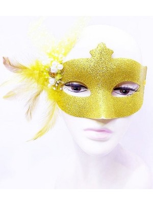 Luord-Store Altın Renk Simli Inci Maskesi