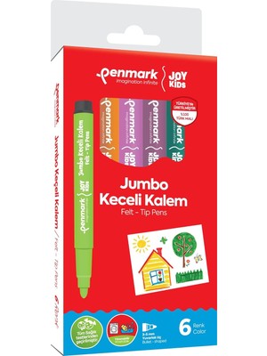 Delixa Penmark Süper Yıkanabilir Jumbo Keçeli Kalem 6'lı