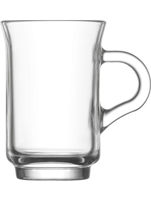 Delixa Lav Ada 6'lı Kulplu Çay Bardağı