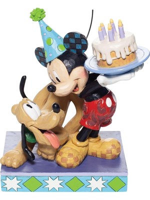 Delixa Disney Traditions Pluto ve Mickey Birthday Figürü
